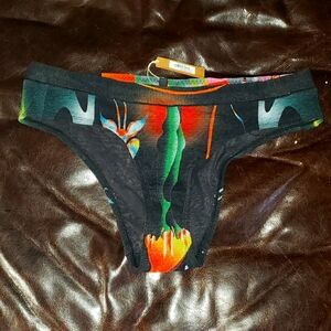 SKIMS Firpal print panties, swim bottom